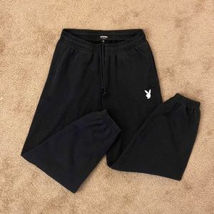 Playboy by Pacsun Black Sweatpants Joggers